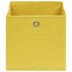 Avis Maison Chic Lot de 10 Boîtes de rangement,Boîtes de stockage Tissu intissé 28x28x28 cm Jaune -MN548548