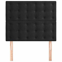 Avis Maison Chic Lot de 2 Têtes de lit design pour chambre - Décoration de lit Noir 80x5x78/88 cm Velours -MN92635