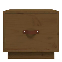 Maison Chic Table de chevet, Table de Nuit, Meuble de rangement Marron miel 40x34x35 cm Bois de pin solide pas cher