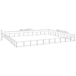 Acheter vidaXL Chenil Argenté 90 m² Acier