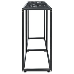 Acheter Maison Chic Table console | Meuble d'entrée | Table d'appoint Marbre noir 140x35x75,5 cm Verre trempé -GKD52918