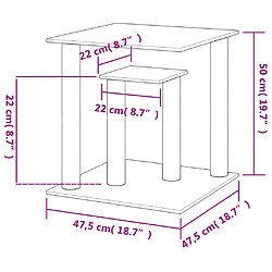 Acheter Helloshop26 Arbres à chat avec plates-formes clair 50 cm gris 02_0022792