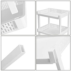 Acheter SONGMICS Chariot Roulant Meuble de Rangement Mobile Commode sur roulettes pour Cuisine Bureau Salle de Bains 3 Niveaux Blanc Hauteur 61 cm KSC03WT