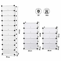 Acheter Armoire Étagère à Porte Chaussures 10 Couches étagère de Rangement Pratique spéciale LPC10W SONGMICS®