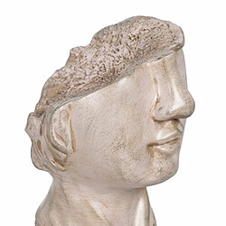 BigBuy Home Figurine Décorative Beige Visage 12,5 x 13,5 x 27,5 cm pas cher