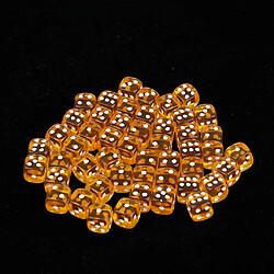 50pcs acrylique à six faces dés 12mm d6 dés pour d u0026 d dnd rpg jeu de plateau orange