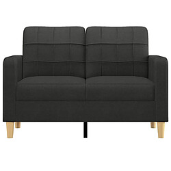 Avis Maison Chic Canapé à 2 places,Sofa de Salon,Canapé droit Noir 120 cm Tissu -GKD124224