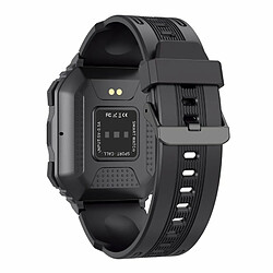 Kr06 Montre Intelligente Écran 1.8 Pouces Bluetooth Appel Étanche Sport Podomètre Moniteur De Fréquence Cardiaque Bracelet Noir