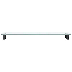 Avis vidaXL Support de moniteur noir 100x20x8 cm verre trempé et métal