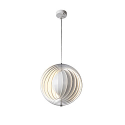 Universal Lustre tournant lunaire de 25 cm, 220V LED air chaud chambre salle à manger lampe en fer, lustre de bague d'apprentissage, blanc