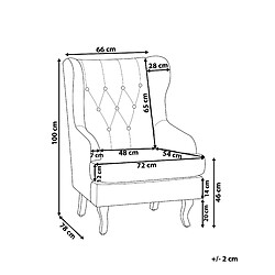 Avis Beliani Fauteuil ALTA Tissu Gris