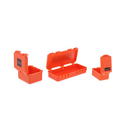 1 Set RC Car Bagage Case Coffre 1:10 RC Camion Corps Décoration Pièces Orange pas cher