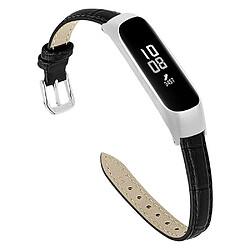 Bracelet en PU crocodile avec cadre noir pour votre Samsung Galaxy Fit-e/SM-R375