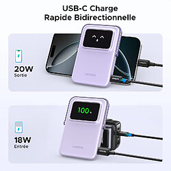 Avis SANAG Batterie Externe Magnétique Sans Fil Pliable 5000Mah Power Bank Induction Usb C Charge Rapide Emoji Affichage Mode Veille Compatible Avec Magsafe Iphone 16 Plus Pro 15 14 (Violet)