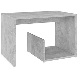 Maison Chic Table d'appoint | Table Basse Gris béton 59x36x38 cm Aggloméré -GKD92021