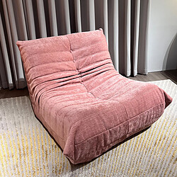 SoftEva Canapé pour une personne - Rose - sans assemblage, double mousse, Design ergonomique, toucher doux