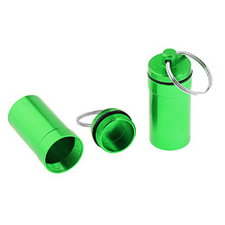 Avis 2 pièces mini portable étanche pilule boîte à capsules conteneur contenant pendentif vert