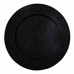 Assiette de Présentation Paillettes 33cm Noir