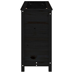 Acheter vidaXL Lit surélevé de jardin noir 119,5x40x78 cm bois de pin massif