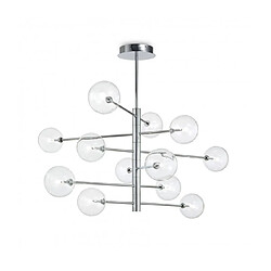 Ideal Lux Suspension Equinoxe Métal Chrome 12 ampoules 70cm