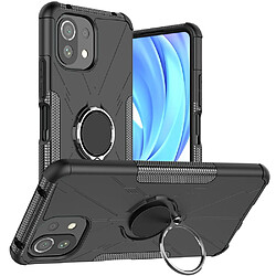 Coque en TPU Anti-empreintes, anti-choc avec béquille pour votre Xiaomi 11 Lite 5G NE/Mi 11 Lite 5G/4G - noir