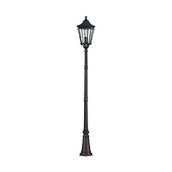 Elstead Lighting Lampe sur pied extérieur Cotswold Verre,aluminium moulé sous pression Noir