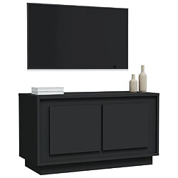 Acheter Maison Chic Meuble TV scandinave - Banc TV pour salon noir 80x35x45 cm bois d'ingénierie -MN82157