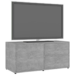 Avis vidaXL Meuble TV Gris béton 80x34x36 cm Bois d'ingénierie