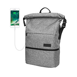 Wewoo Sac à dos à en polyester imperméable pour ordinateur portable avec interface USB Capacité 35 L gris clair