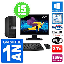 PC Dell 5040 SFF Ecran 22" Core i5-6500 RAM 16Go Disque 2To HDMI Windows 10 Wifi - Occasion