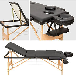 Avis Bcelec BM3523-1B Table de massage pliante en bois 210x80x93cm, Noir, 250kg max, Mousse 9cm