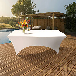 Sunnydays Housse pour table de réception - Blanc