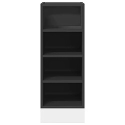 Avis vidaXL Armoire de plancher noir 30x44,5x81,5 cm bois d'ingénierie