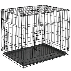 @Pet Cage pour chien 50,8x30,5x35,5 cm Métal Noir 15006