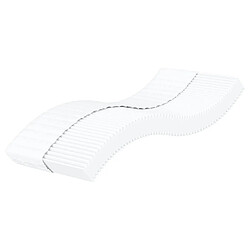 vidaXL Matelas en mousse blanc 100x210 cm dureté H2 H3