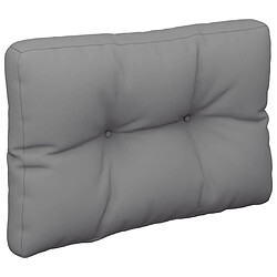 vidaXL Coussin de palette gris 50x40x12 cm tissu