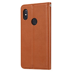 Wewoo Housse Coque Étui en cuir à rabat horizontal de peau de pour HUAWEI Nova3i / P Smart +avec cadre photo et support et fentes cartes et portefeuille marron