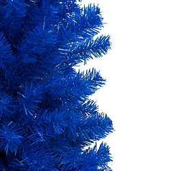 Acheter vidaXL Arbre de Noël artificiel pré-éclairé et boules bleu 180 cm PVC