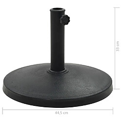 Avis Helloshop26 Pied base socle rond de parasol résine diamètre 38 et 48 mm 10 kg noir 2202081