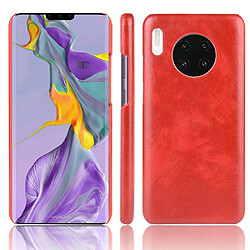 Wewoo Coque Rigide Pour Huawei Mate 30 Shockproof Litchi PC + PU Case Rouge