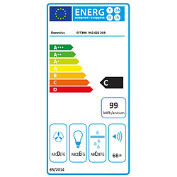 Hotte décorative murale 90cm 600 extractiontech inox - EFT39X - ELECTROLUX