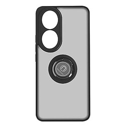 Avizar Coque pour Honor 90 Bi-matière Bague Métallique Support Vidéo Ringip Noir