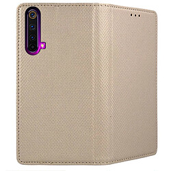 Acheter Htdmobiles Housse pour Realme X50 5G / X3 Superzoom - etui coque pochette portefeuille + verre trempe - OR MAGNET