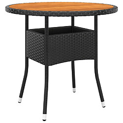 Maison Chic Salon de jardin de salle à manger 5 pcs,Table et Chaises d'extérieur,Mobilier de jardin Résine tressée Noir -MN65053 pas cher