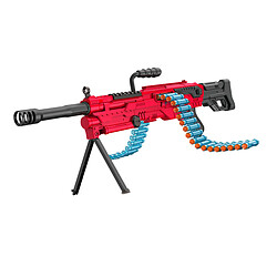 TechKidz Fusil Motorisé Rafale à Fléchettes en Mousse Modèle Sniper Rouge / Noir