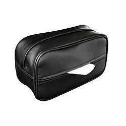 Universal Sac de rangement tissu de dossier de siège auto en cuir noir pare-soleil de voiture porte-papier arrière automatique oreiller suspendu carton de stockage | boîte à mouchoirs