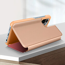 Acheter Avizar Housse Xiaomi Redmi Note 10 et Note 10s Clapet translucide Miroir Support Rose