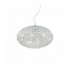 Ideal Lux Suspension Chromée en cristal ORION 6 ampoules