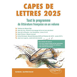 Capes de lettres 2025 : tout le programme de littérature française en un volume