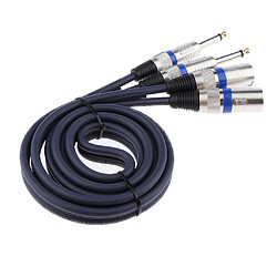 double câble mâle 6.35mm à double câble audio xlr pour haut-parleur 150cm